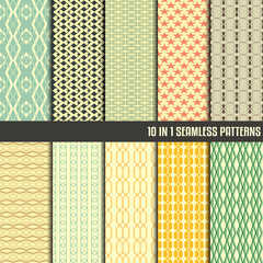 10 in 1 collection of seamless pattern