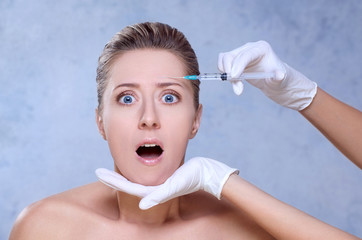 Cosmetic beauty treatment with syringe