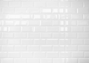 white ceramic brick tile wall,background - obrazy, fototapety, plakaty