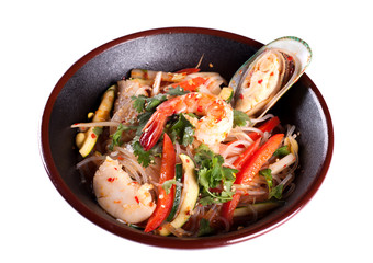 Spicy Salad  seafood and glass noodles