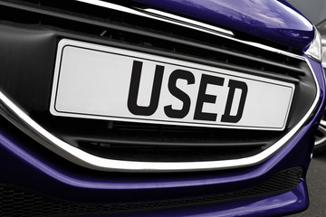 Used car Number plate