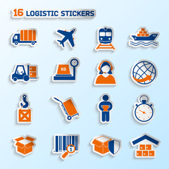 Logistic stickers set