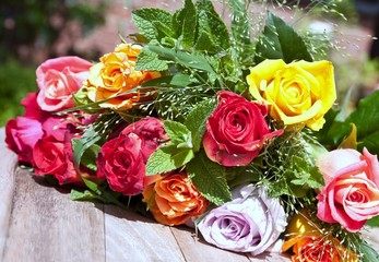 Bunte Rosen