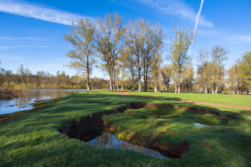Ural nature on the river Lemeza, South Ural region