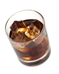 Whiskey cola cocktail