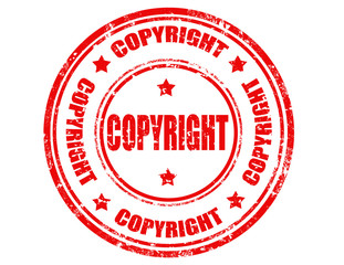 Naklejka premium Copyright-stamp