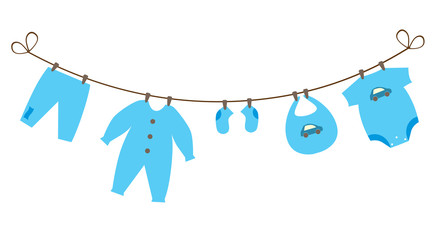 vector newborn baby clothes
