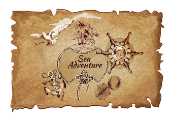 Sea adventure ancient poster