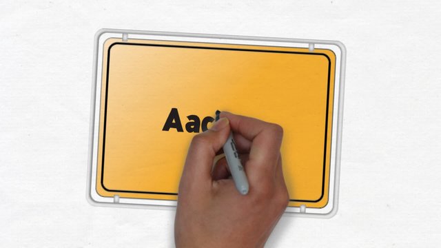 Aachen Ortseingangsschild Ortsschild Ortseingang Stadt