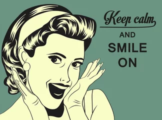 Pop-Art-Retro-Frau im Comic-Stil © Claudia Balasoiu