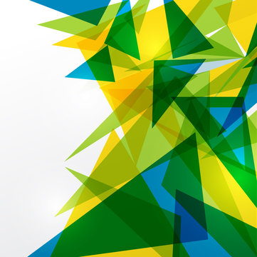 Abstract geometric Brazil flag
