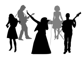 Music Band Silhouettes