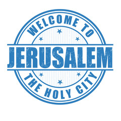 Welcome to Jerusalem stamp
