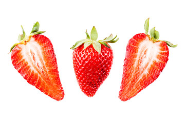 Halved strawberry