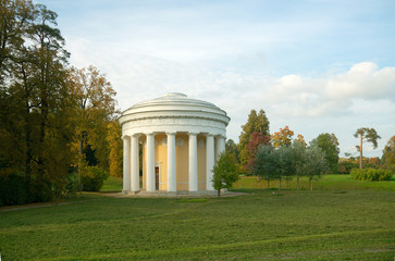 Temple of Friendship in Pavlovsk Park. St. Petersburg, Russia