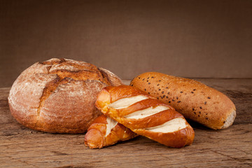 Bread on a table