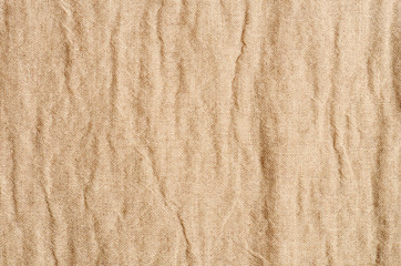close up brown linen texture background