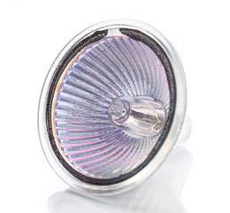 dichroic halogen type bulb lamp isolated on white