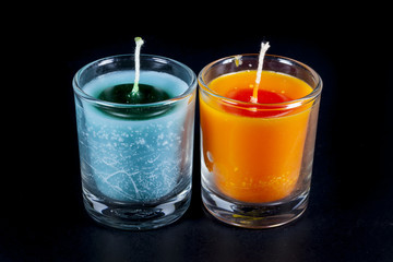 Beautiful Color Candle in Glass