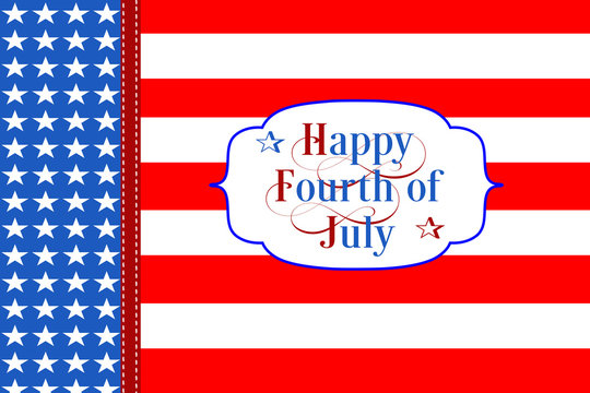 Happy Fourth of July Stars and Strpies Wallpaper