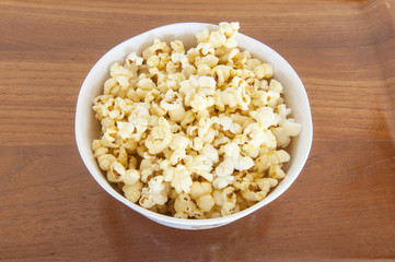 Pop corn in a bowl