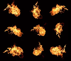 Papier Peint photo Lavable Flamme Flammes de feu
