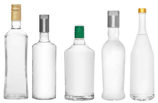 Set Bottles Of Russian Vodka