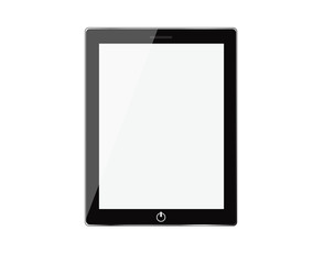Realistic tablet pc computer with blank screen