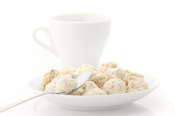 Almond cookies and cup