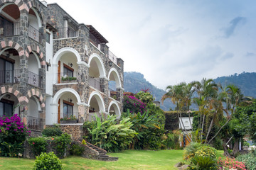 Low angle view of a tourist resort, Mexico City, Mexico