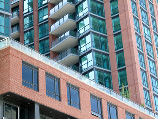 Low angle view of an apartment building