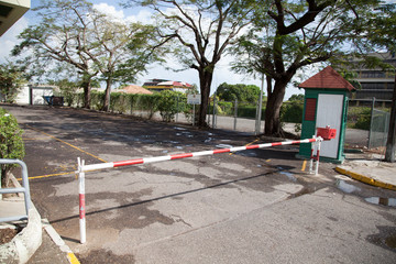 Security barrier on the road, Jamaica