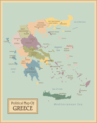 Greece -highly detailed map.Layers used.