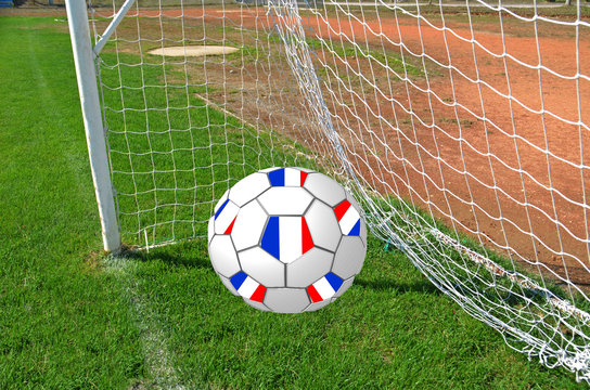 france - world cup - football ball - goals nets