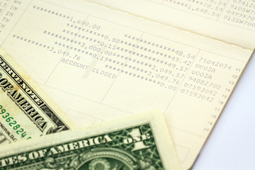 Saving account passbook, book bank.