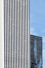 Low angle view of skyscrapers in a city, Chicago, Cook County, I