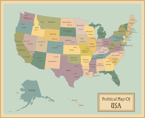 USA-highly detailed map.Layers used.