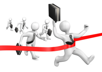 Businessman Successful Run