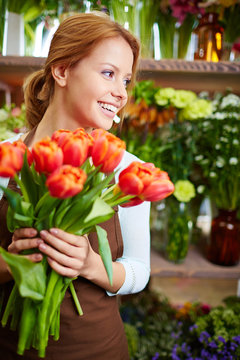 Joyful florist
