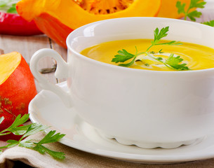 Creamy pumpkin soup