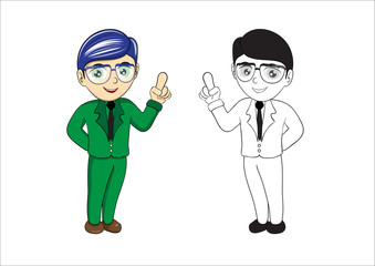 Illustration of character of business cartoon