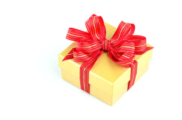 Gift box isolated white background