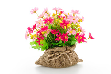 Bouquet flowers isolated on white