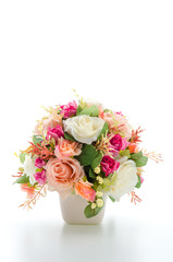 Bouquet flowers isolated on white
