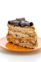 Coffee cake isolated on white background