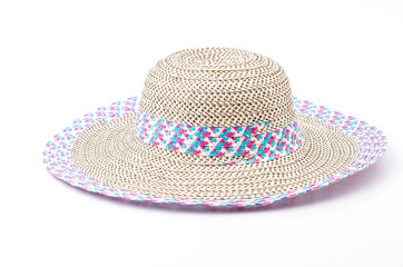 Beach hat isolated white background