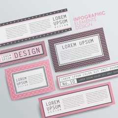 infographic vector elements with modern pattern style