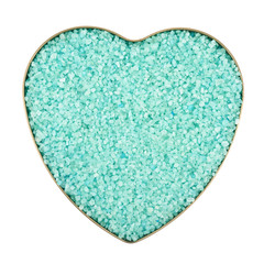 Heart shaped box filled with salt