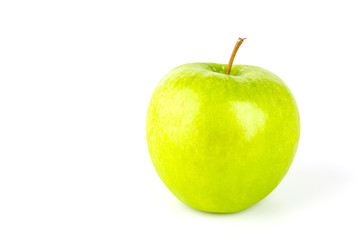 Green apple isolated white background