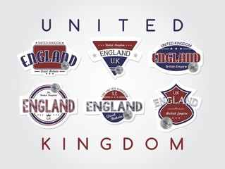 united england kingdom emblem label